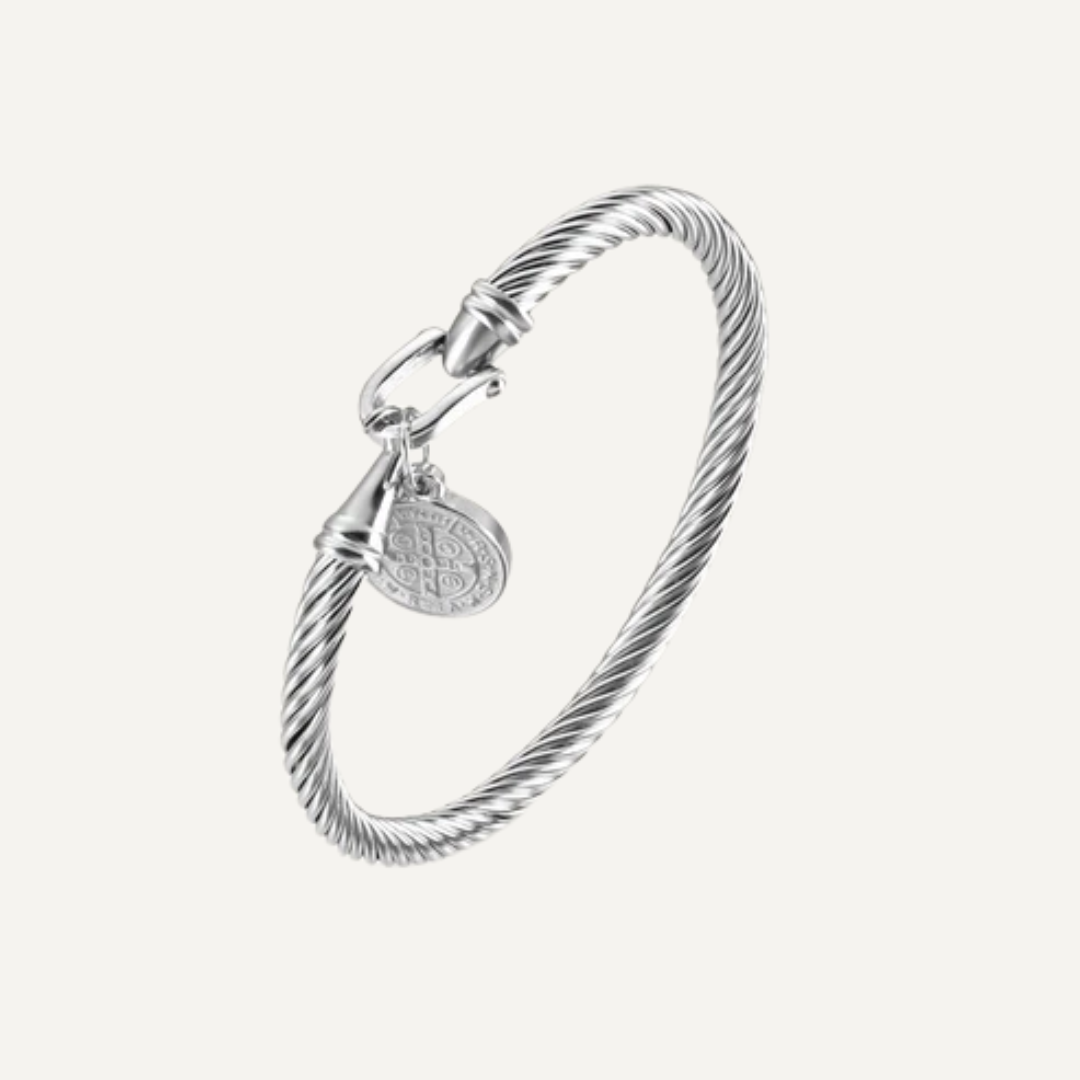 Coin Pendant Bracelet | Silver