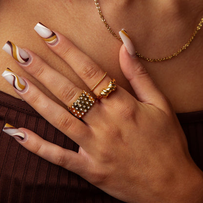 Rope Spinner Ring | Gold